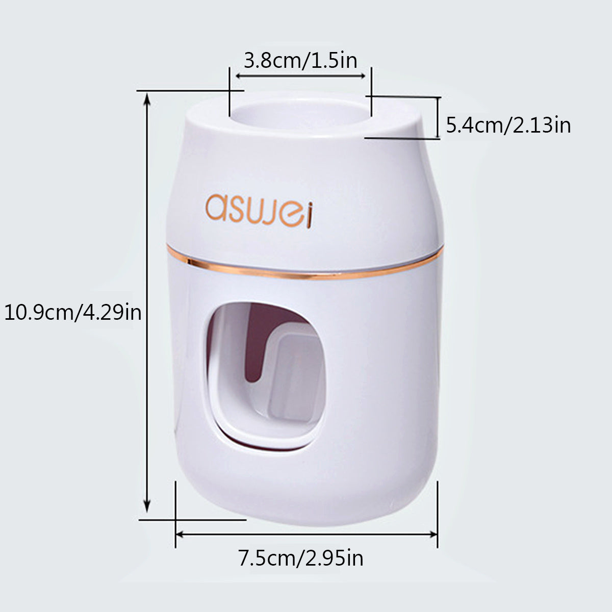 Atualize seu banheiro com este espremedor de pasta de dente de 1 unidade e rack de armazenamento – recargas automáticas de pasta de dente facilitadas!  .