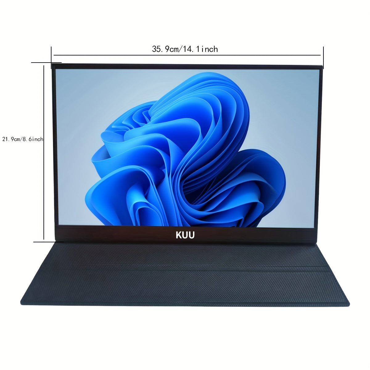 KUU Portable Monitor 15.6'' 1080P FHD USB-C Portable Laptop Monitors Smart Cover & Dual Speaker, HDMI Computer Display IPS HDR External Gamin`g Monitor For PC Phone Mac Xbox PS4 Switch