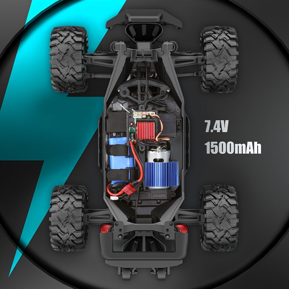 1\u002F10 Fast RC Car,45km\u002Fh High-Speed Electric Off-Road RC Truck, All Terrain Monster Truck,4WD Remote Control Car