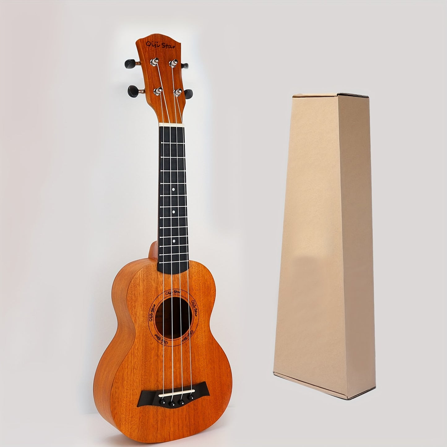 High-Quality 21-Inch Peachwood Ukulele, Natural Wood Color, With Archback Design For Enhanced Resonance. Perfect Gift For Adult Beginners And Hawaiian Style Play. Ideal Christmas Or Birthday Present.