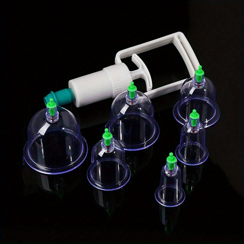 6pcs Professional Vacuum Cupping Machine: Relieve Pain & Tension, Enhance Beauty & Health