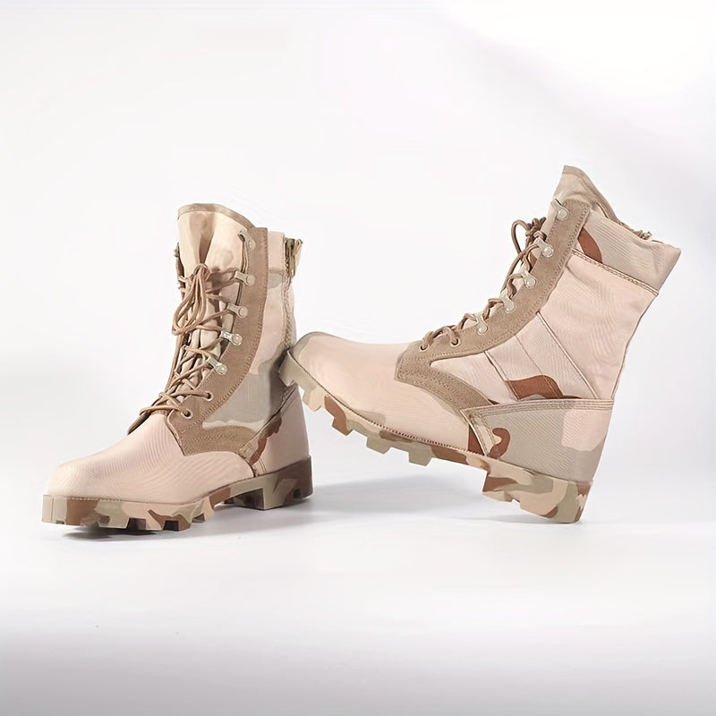 Botas de trabajo tácticas militares del patrón del camuflaje de los hombres, botas durables cómodas antideslizantes impermeables para las actividades al aire libre