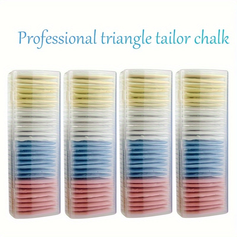 120pcs Professionnel Triangle Tailleur Craie Pour Craie Marquage Couture Tissu Craie Avec Couture Artisanat Boîte (5.2 Cm \ u002F2.05 Dans)