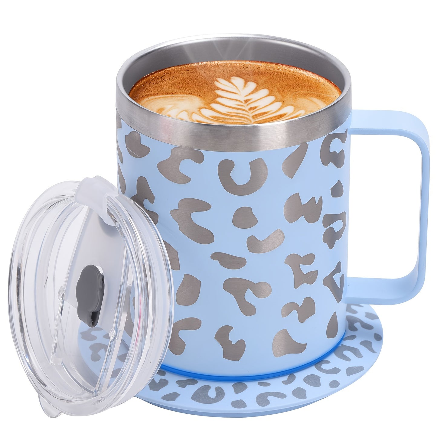 1 conjunto de aquecedor de caneca inteligente, copo aquecedor de café de 12 onças, água, chá, leite, aquecedor de CAFÉ para casa e escritório