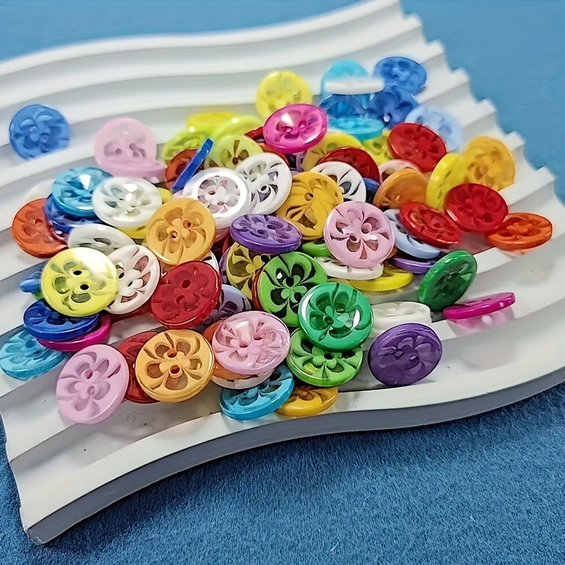 50pcs, Mixed Color 0.51inch Resin Buttons For Children's Clothing Sewing Supplies DIY Handmade Materials, Sewing Crafts DIY Handmade Supplies, Plastic Sewing Buttons, Clothing Sewing & Knitting Supplies, Clothing Sewing Supplies