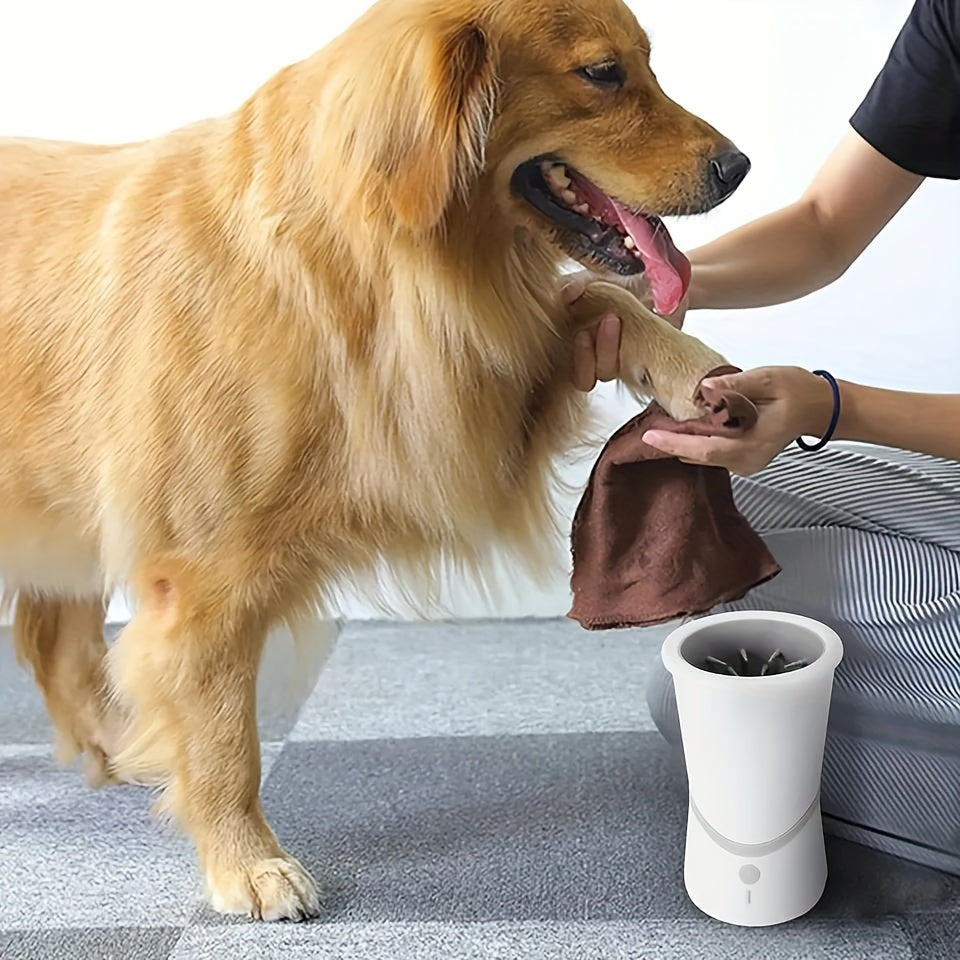 Prenez soin des pattes de votre animal de compagnie: nettoyeur de pieds électrique en silicone avec fonction de massage