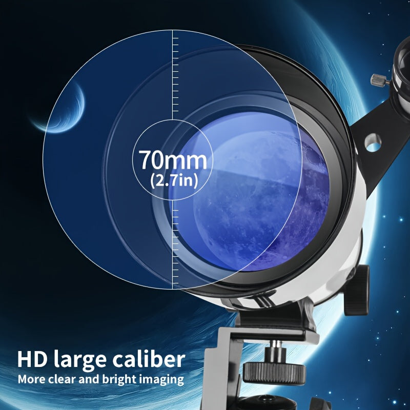 Professional High-power High-definition Large-diameter Astronomical Telescope Multi-layer Coating 250 Times Magnification Multi-layer Coating For Both Heaven And Earth Use 70MM Large Diameter