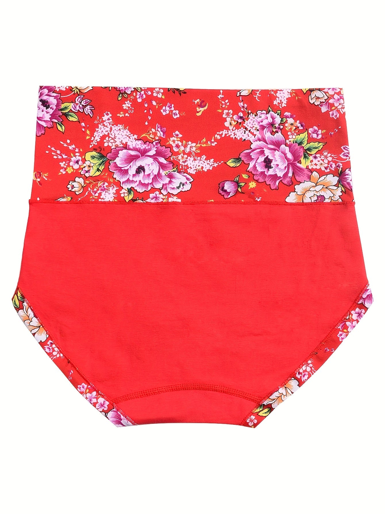 5pcs Floral Print Briefs, Comfy & Breathable Stretchy Intimates Panties, Women's Lingerie & Underwear