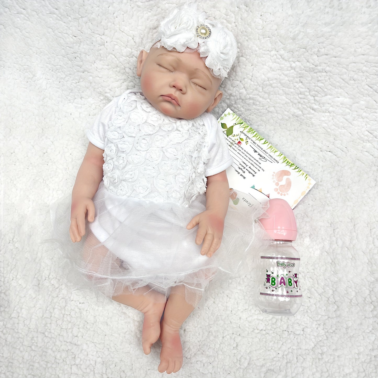 18 Inch\u002F45 CM Sleeping Whole Silicone Reborn Dolls, Full Body Soft Solid Silicone Reborn Doll, Artist Painting Dolls, Christmas Gift