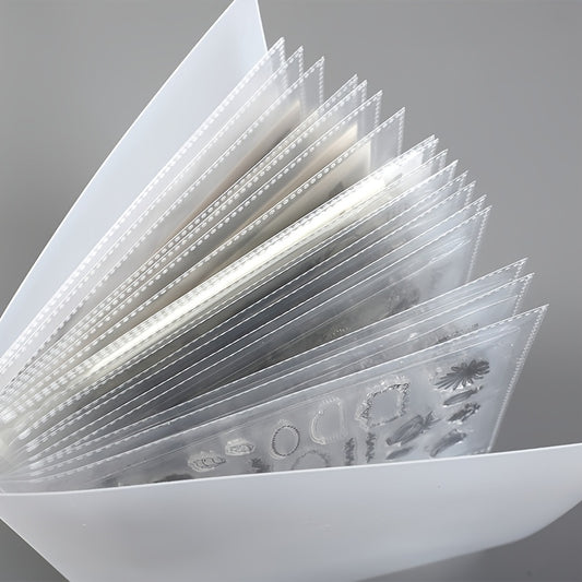 1pc 7Inch PP Frosted Storage Book Page File Organizer