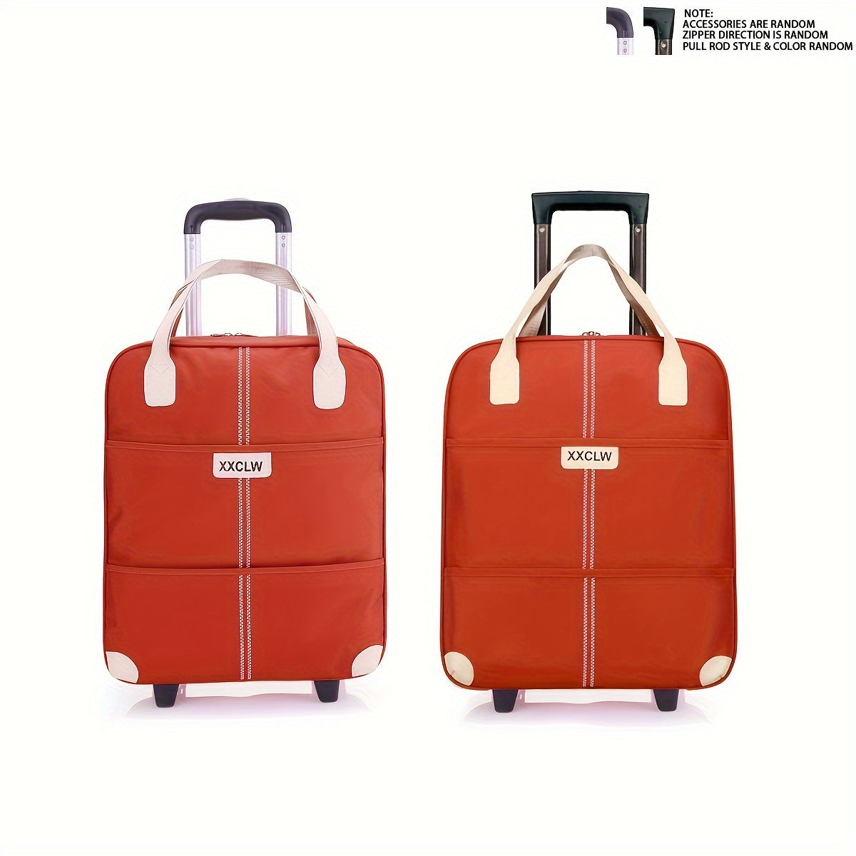 2pcs\u002Fset Large Capacity Travel Trolley Case, Portable Roller Luggage, Waterproof Boarding Suitcase, Weekender Overnight Duffle Bag For Travel