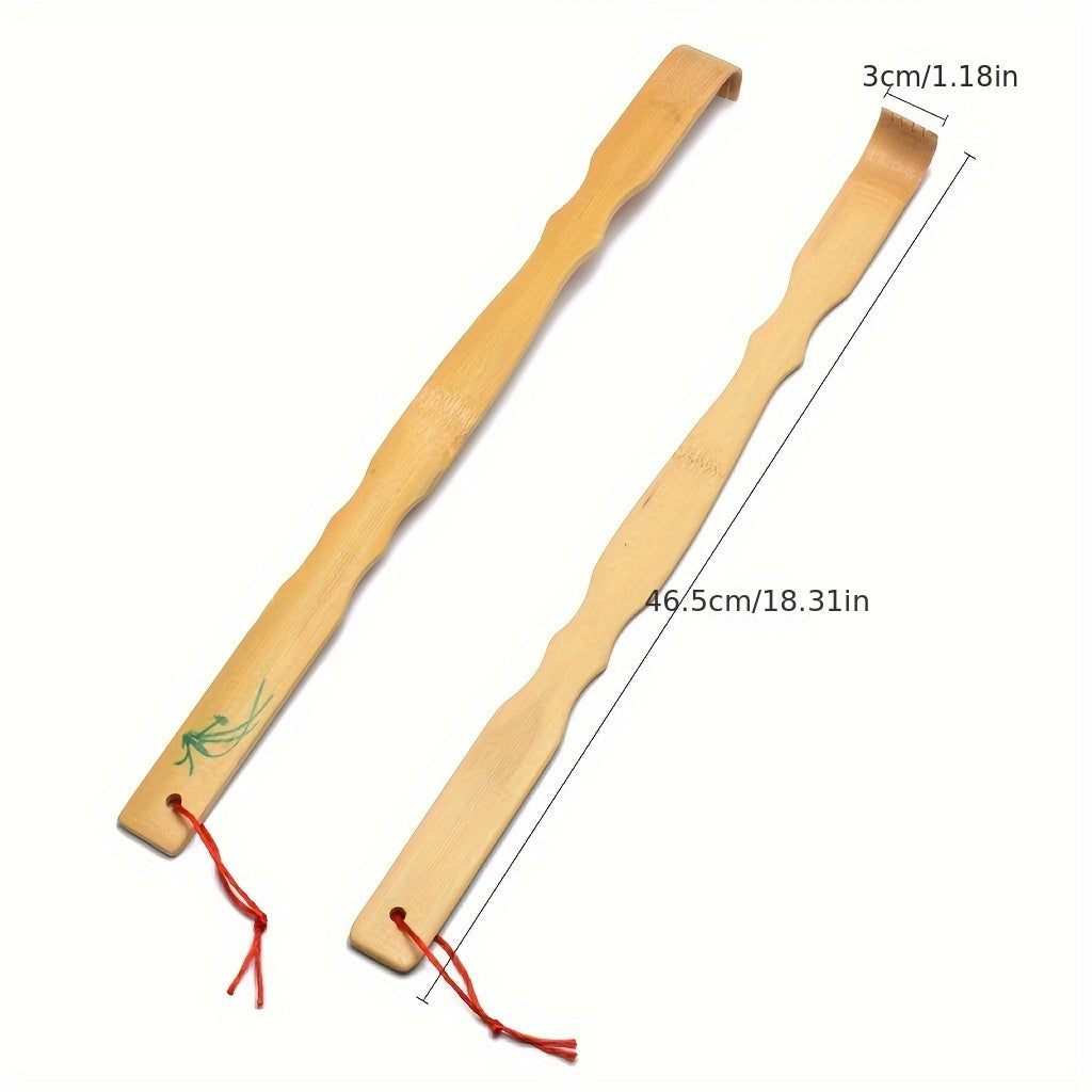 1pc Wooden Back Scratcher, Wooden Back Scratcher With Long Handle, Portable Scratcher For The Whole Family