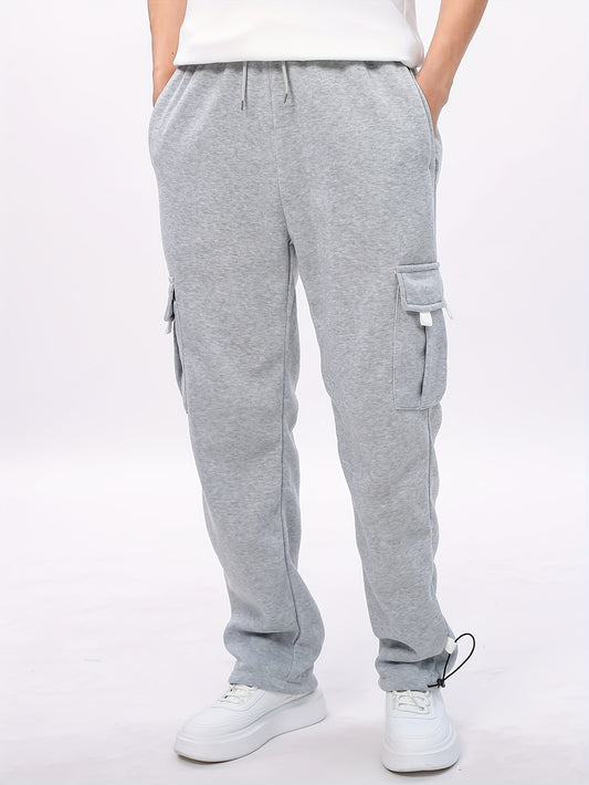 Hombres Casual Multi bolsillos Joggers Carga Pantalones