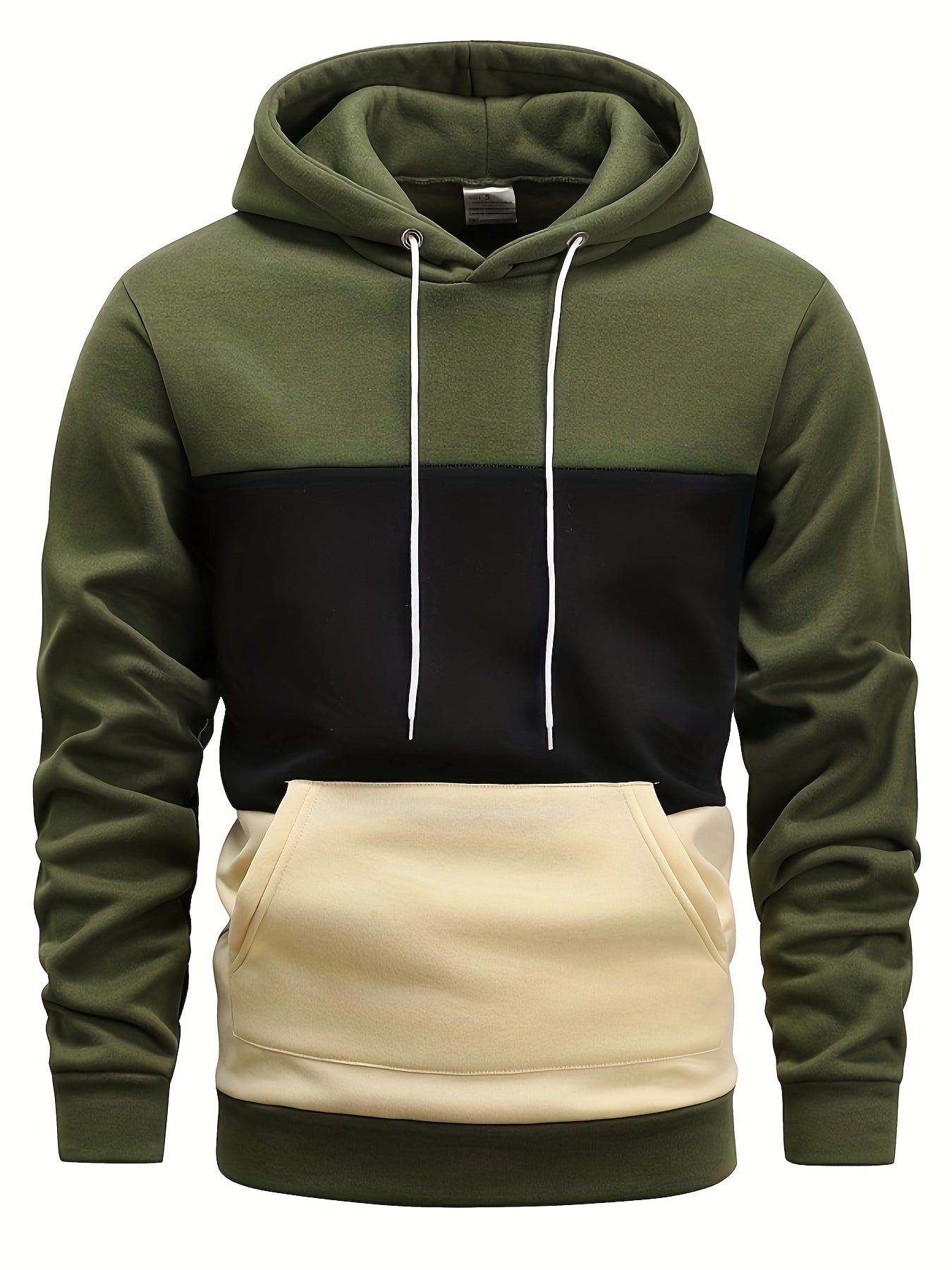 Color Block Hoodie, Cool Hoodies pour hommes, Casual Graphic Design Pull Sweat à capuche avec poche kangourou Streetwear pour l'hiver automne, comme cadeaux