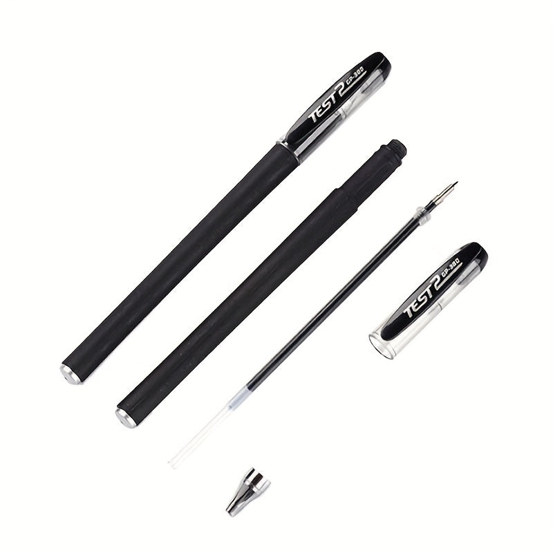 Lot de 20 stylos à encre gel noir mat, stylo à bille à pointe extra fine de 0,5mm, écriture lisse, Super sec, non toxique, stylo à bille design clip de poche, fournitures de papeterie de bureau, stylo de signature stylo gel noir