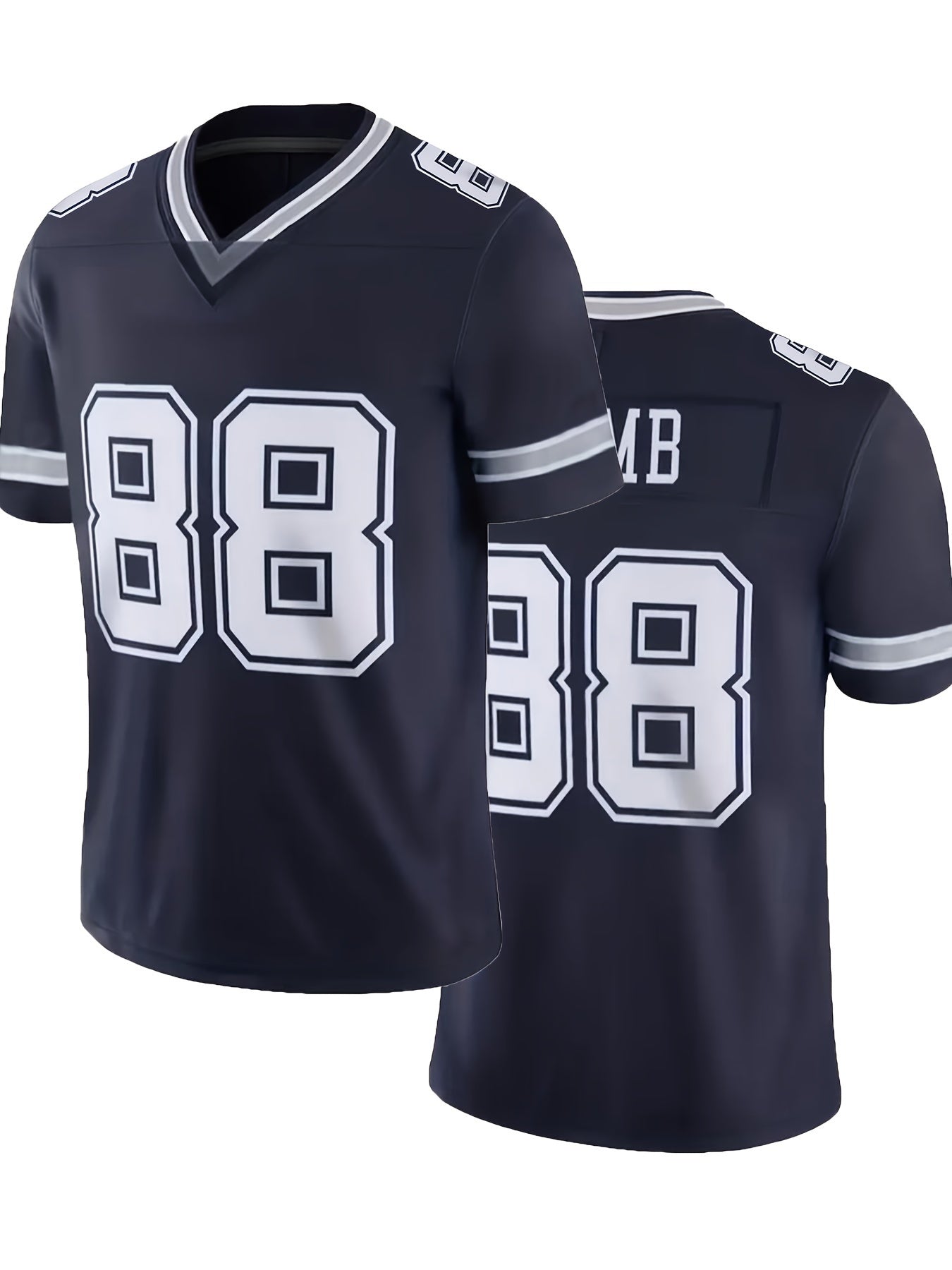 Plus Size, Men's #88 Print Jersey T-shirt For Football Outdoor Sports, Breathable Quick Dry Tees