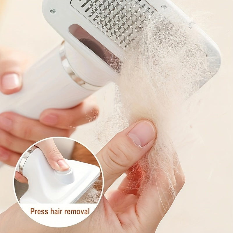 2-in-1 Quiet Pet Hair Dryer And Comb For Dogs And Cats, Hot Air Brush For Grooming And Hair Removal