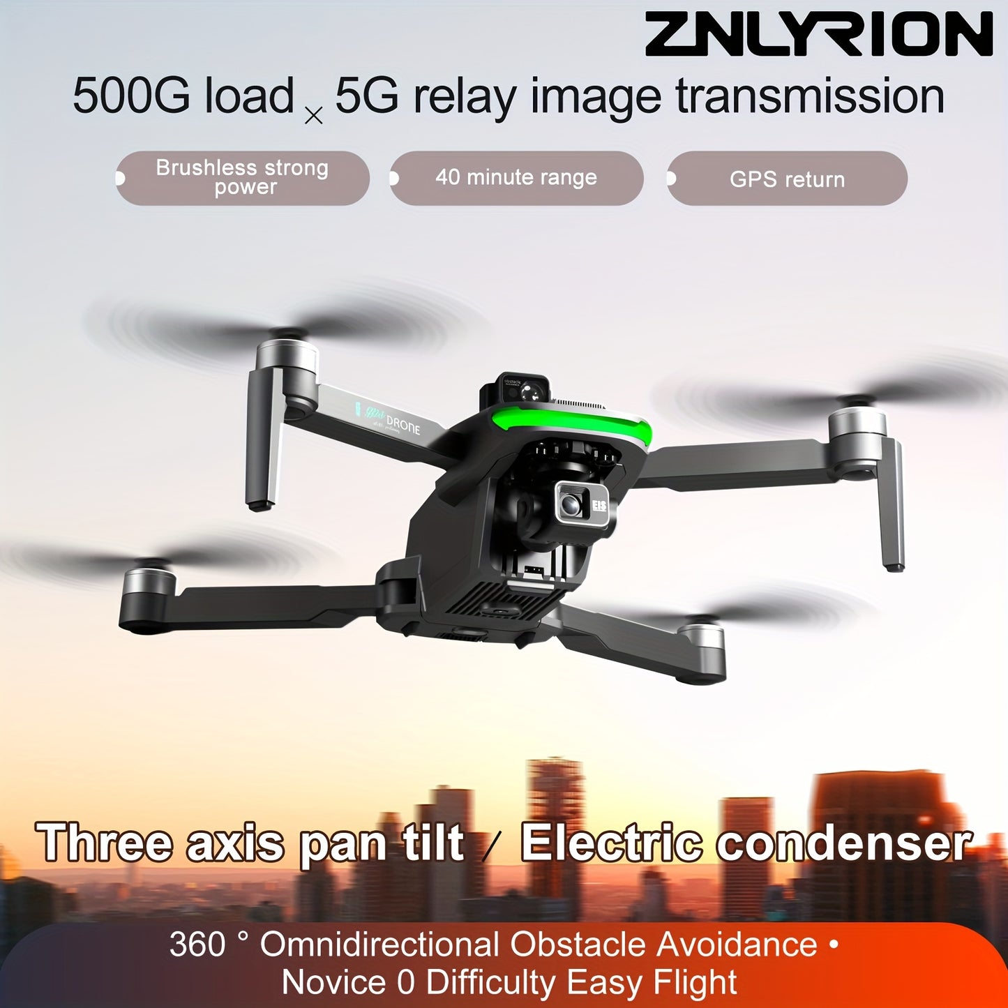 3-Achsen Gimbal S155 Quadcopter UAV Drone 2K Kamera, 360 &deg; Hindernis vermeidung, 500g Nutzlast, Smart Return Home Perfekt für Anfänger Herren geschenke und Teenager-Sachen.