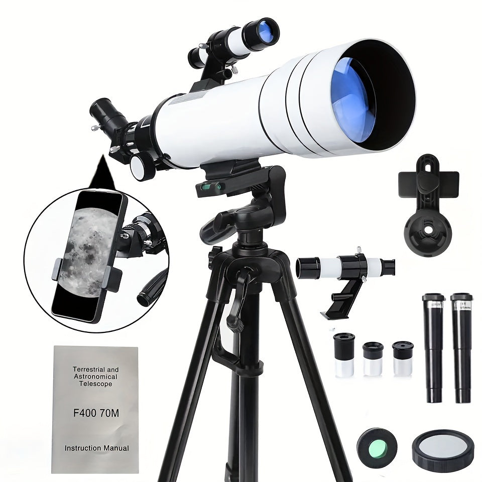 Telescópio astronômico profissional para ver o universo, lua, estrelas, céu profundo, monocular, melhor presente