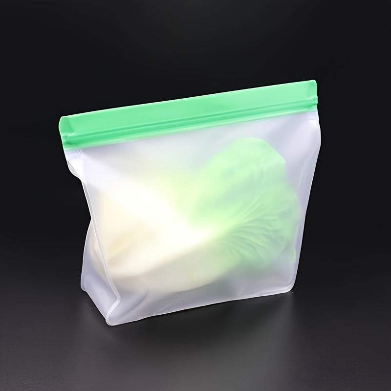 Reusable Silicone Food Storage Bag, Leak Proof And Reusable Freezer Bag, Travel\u002Fhome Storage Bag -1 Reusable Gallon Bag\u002F1 Reusable Sandwich Bag\u002F1 Reusable Snack Bag (excluding Bisphenol A)