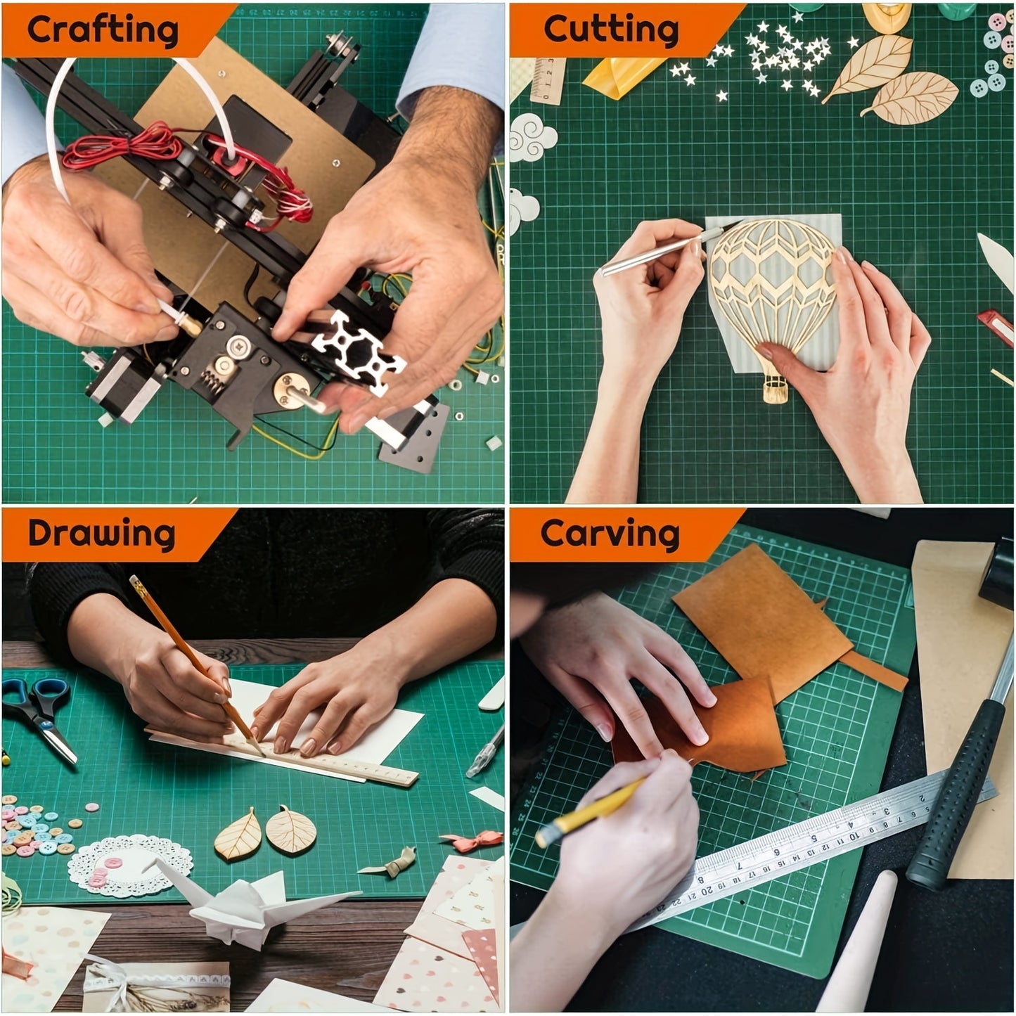 1pc A3 Self Healing Sewing Mat,  Rotary Cutting Mat Double Sided 5-Ply Craft Cutting Board For Sewing Crafts Hobby Fabric Precision Scrapbooking Project