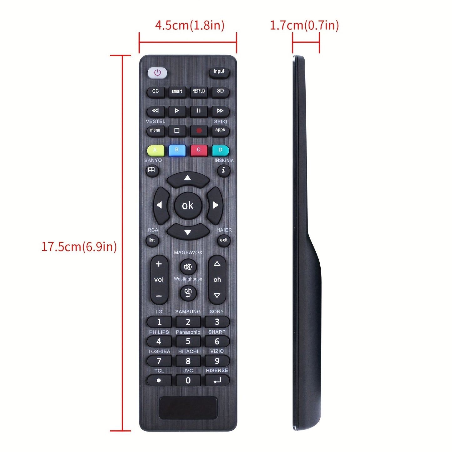 RC-G006 Universal Smart Tv Remote,for LG,Samsung,TCL,Philips,Vizio,Sharp,Sony,Panasonic,Sanyo,Insignia,Toshiba,Magnavox,RCA,Westinghouse,Hisense,etc .