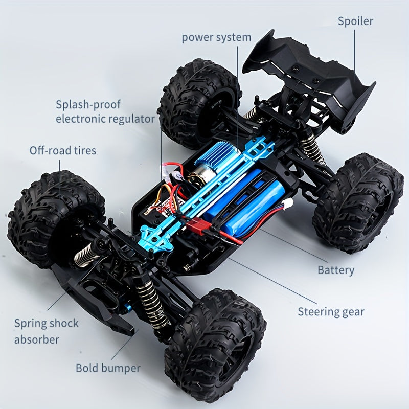 All Terrain 4WD High-speed Off-road Car, Designed With A Simulation Structure, 2.4G Full Proportion Synchronous Remote Control System