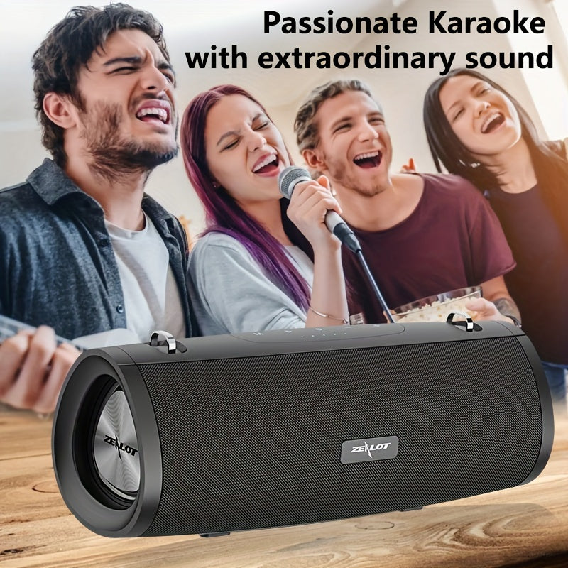 ZEALOT S39 60W  Wireless Speakers: 24 Hours Of Booming Stereo Sound, 7200mAh Battery, Dual Pairing, Waterproof IPX 5, And More!