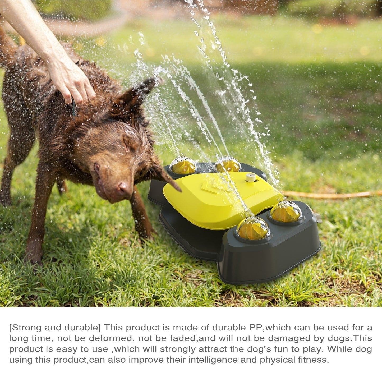 1pc automatischer Haustier-Wasser brunnen für den Außenbereich Interaktives Hunde-Bad-Sprinkler-Hundefutter-Spielzeug-Bade-Sprinkler-Werkzeug