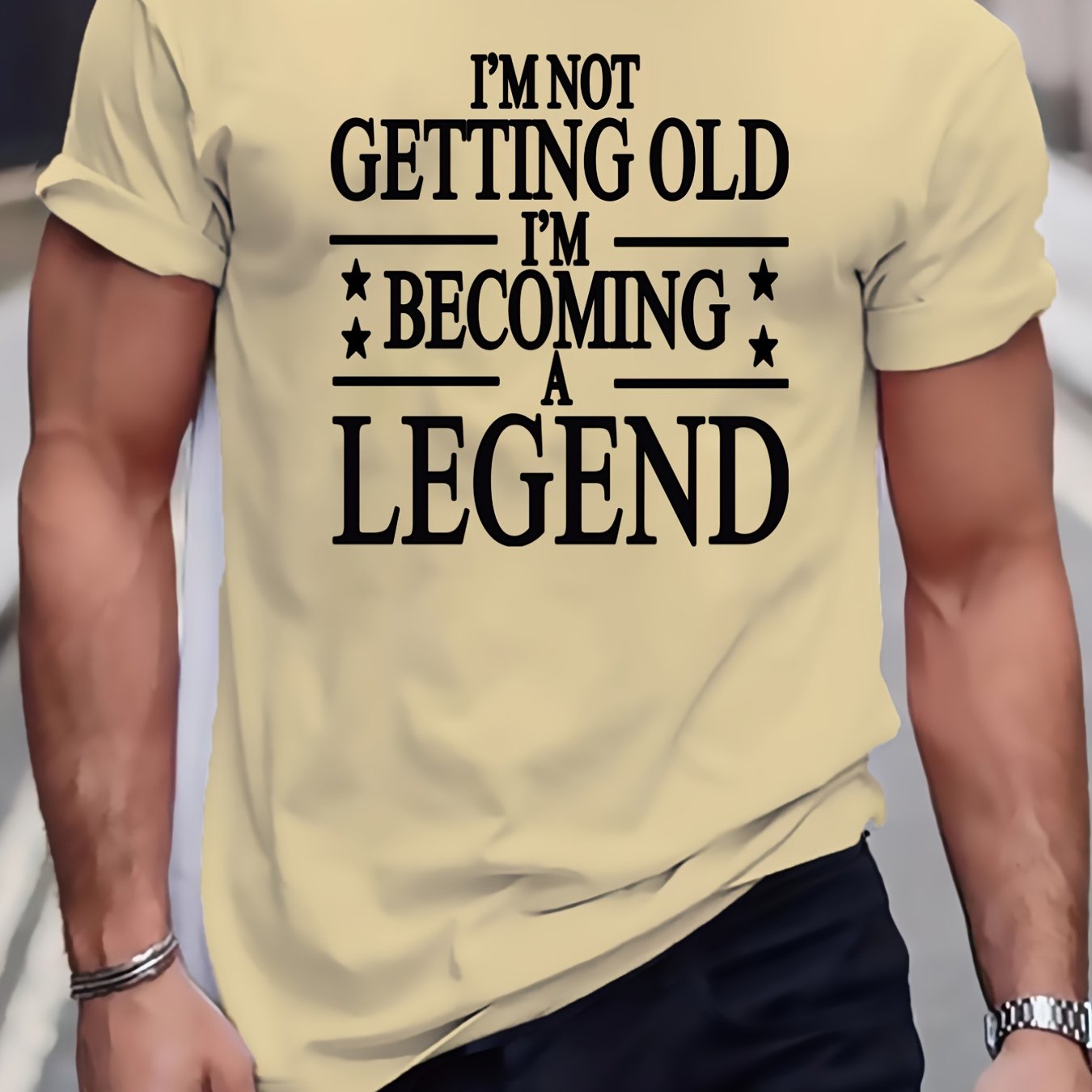 Más tamaño divertido letra gráfica camisetas para hombre, camisetas causales de gran tamaño para verano fitness leisurewear, ropa de hombre