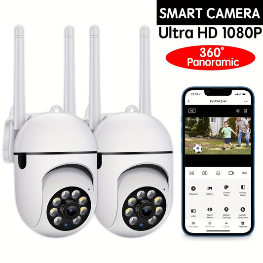 1PC Cam With Color Night Vision Wireless 1080p HD Indoor\u002FOutdoor Video Camera 2-Way Audio Wireless Security Camera Pan\u002FTilt\u002FZoom Wi-Fi Smart Home Security Camera With Motion Tracking For Baby & Pet Color Night Vision 2-Way Audio