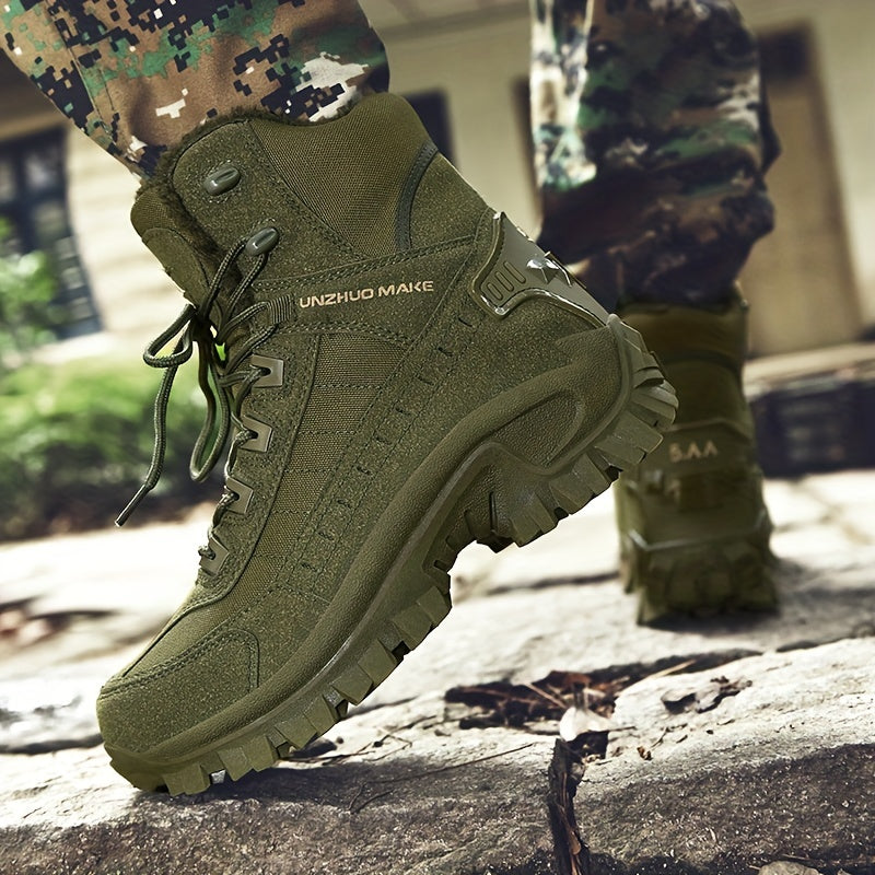 Men's Outdoor Service Boots Combat Boots, Casual Lace-up Walking Shoes, Army Boots Military Boots For Training