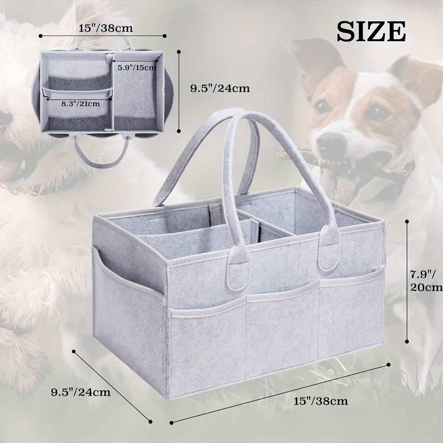 Sacola tote para cuidados com animais de estimação, bolsa organizadora de suprimentos para cuidados com cães, bolsa para cuidados com cães para viagens ao ar livre