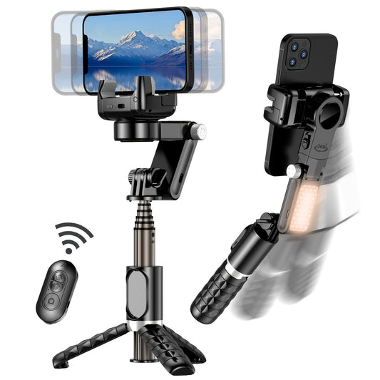 1pc New Phone Stabilizer Selfie Stick Panoramic Shooting Anti-Shake, Handheld Gimbal Stabilizer Live Fill Light Selfie Stick, Compatible With IPhone 14\u002F13\u002F12\u002F11 Pro\u002FXS Max\u002FXS\u002FXR\u002FX, Samsung And Smartphones