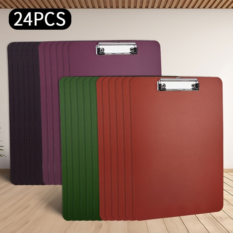 24pcs School File Folder, Plastic File Folder, A4 Paper Folder, Office Supplies