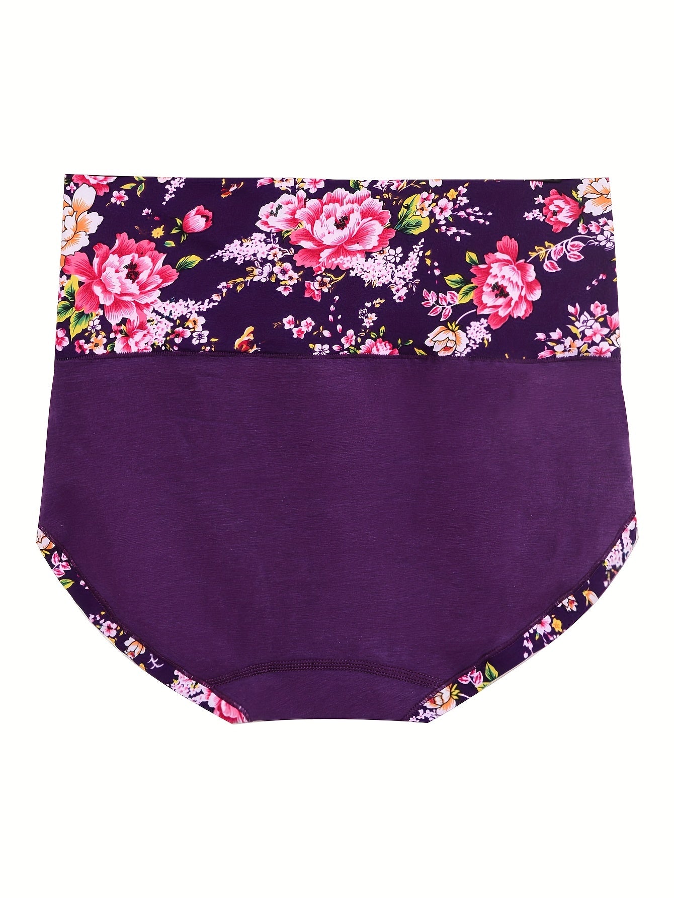 5pcs calzoncillos con estampado floral, cómodos y transpirables elásticos bragas, lencería y ropa interior de mujer