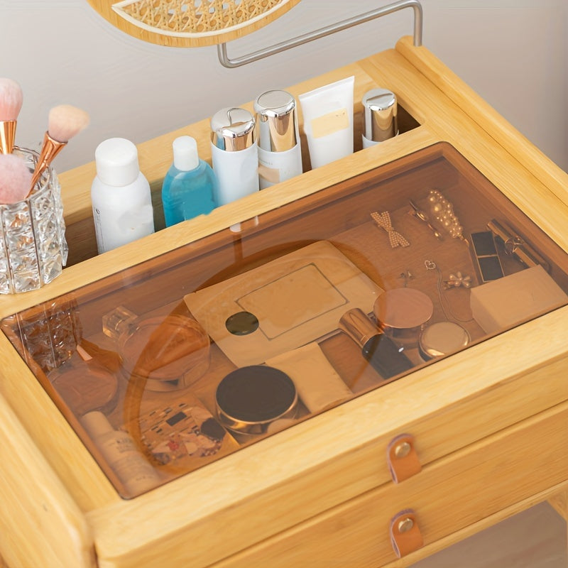 1pc Sea Shipping Multi-layer Dressing Table, Small Mini Rental House Free Installation Dressing Table, Japanese-style Room Makeup Table