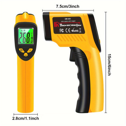 High-Precision Infrared Thermometer: Perfect For Cooking, Grilling, And Measuring Engine Temperatures -58°F To 1022°F!