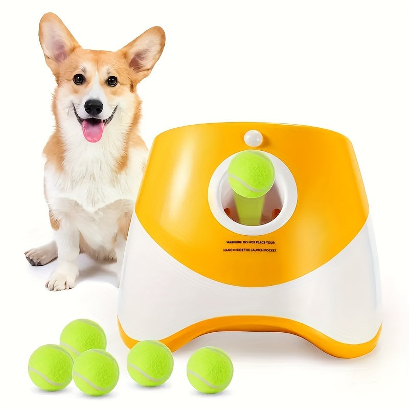 1set Colorblock Electric Pet Ball Throwing Machine Toy For Dog For Training