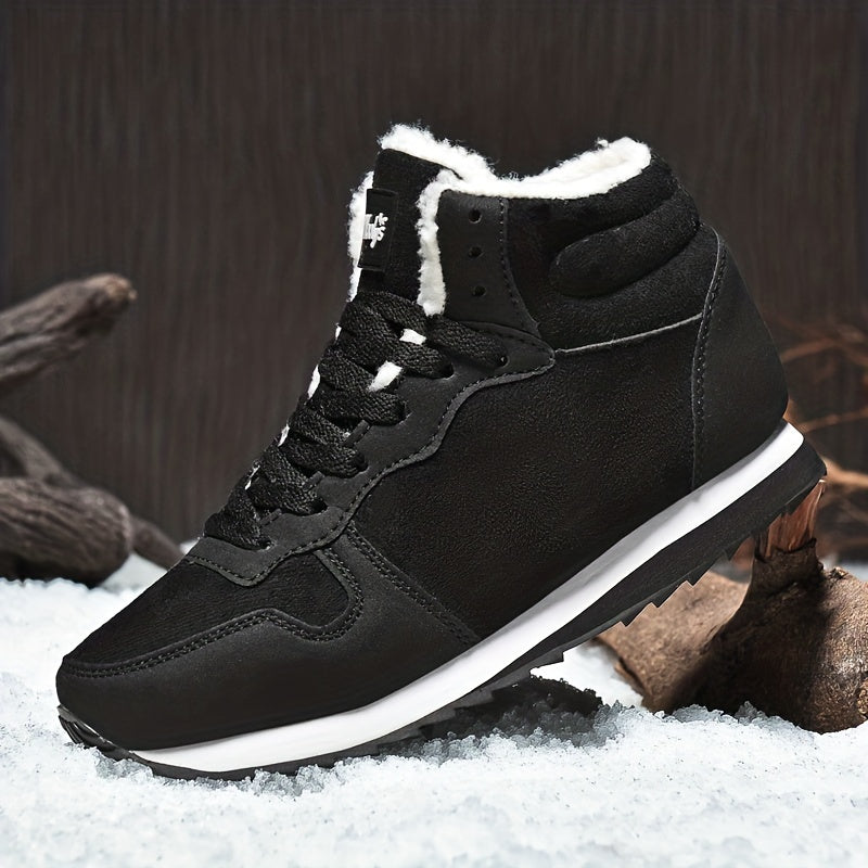 Men's Snow Boots, Warm Plush Lining Hiking Shoes For Outdoor, Fall\u002FWinter