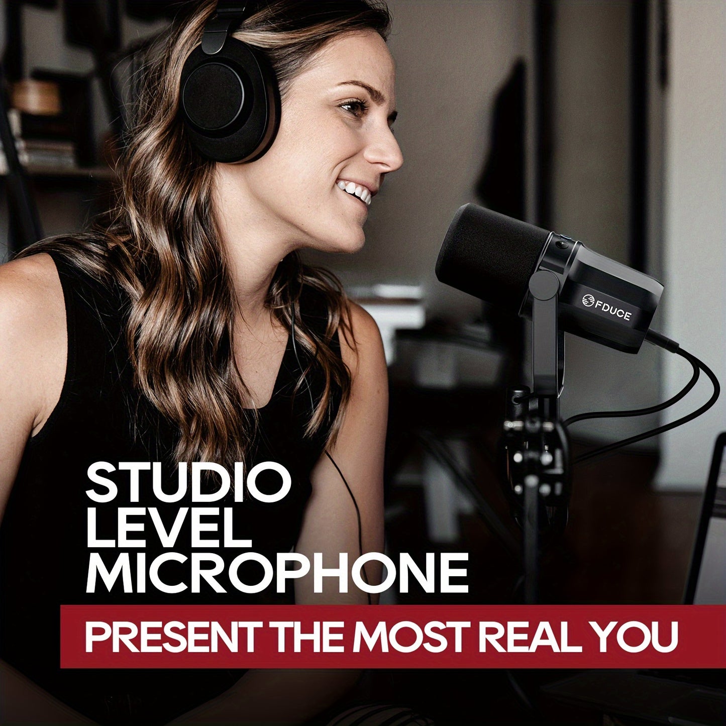 The Ultimate Podcast Microphone: FDUCE SL40 USB\u002FXLR Dynamic Mic with Built-in Headset & Soundproofing!