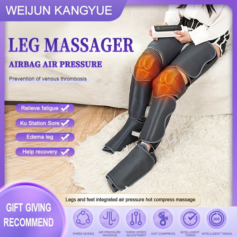 Massageador de pernas de 1 unidade para uso doméstico, totalmente automático, pernas grandes e pequenas e edema de estômago, veias varicosas e instrumento de massagem de membros inferiores para idosos