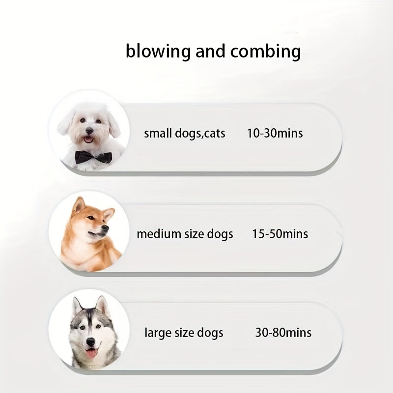 مجفف العناية بالحيوانات الأليفة للتنظيف التلقائي ، مجفف شعر الحيوانات الأليفة المحمول 2 في 1 وفرشاة العناية بالكلاب والقطط-تجفيف سلس وفعال ، يقلل من تساقط الشعر والتشابك