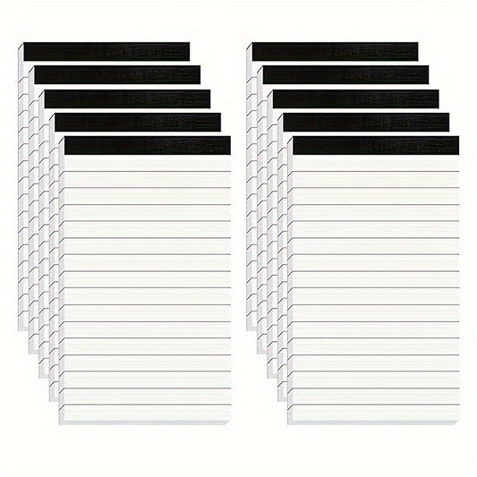 10pcs Note Pads, Line Sticky Notes Memo Pads, Self-Adhesive Writing Pads, 3 X 5 Inch Lined Writing Note Pads, 30 Sheets Each, Perfect For School, Office