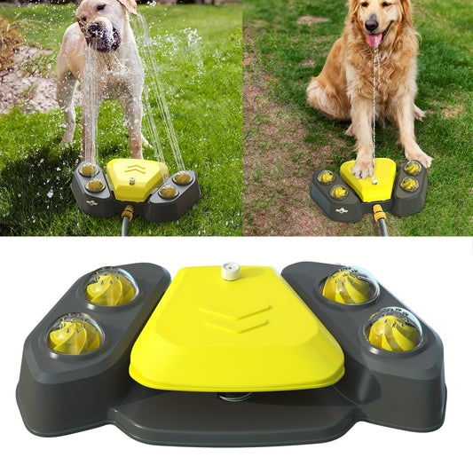 1pc Automatic Pet Water Fountain Outdoor Interactive Dog Bath Sprinkler Dog Feeder Toy Bathing Sprinkle Tool