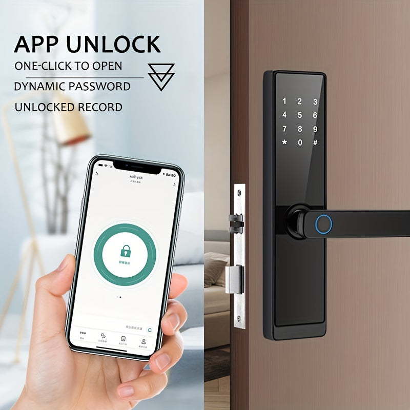 WAFU Tuya Smart D'empreintes Digitales Serrure De Porte D'entrée Sans Clé Serrure De Porte Pour La Maison Hôtel Bureau Numérique Serrure De Porte Électrique