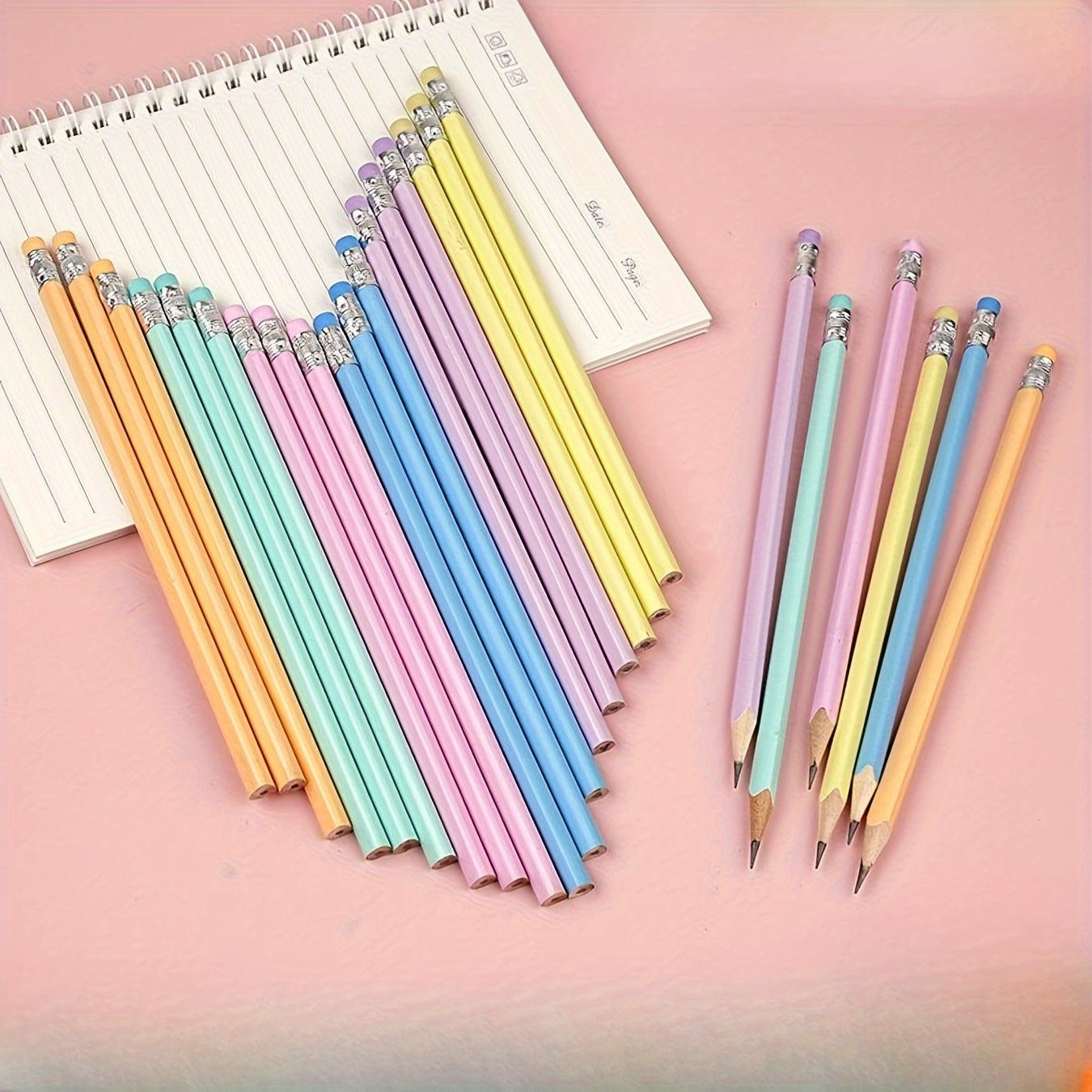 HP Pencil 300pcs, Wooden Pencils In Bulk With Eraser Heads In Various Colors, School Supplies, Student Rewards, Stationery Party Gifts