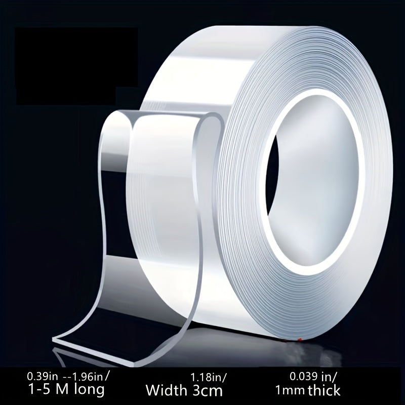 60 Rolls, 1.18 Inch Wide And 196.85 Inch Long, Nano Double-sided Tape, Strong Adhesive Tape, Transparent Tape, Suitable For Home And Office, Can Be Washed, Adhesive, Nano Invisible Sticker, Glue Tape