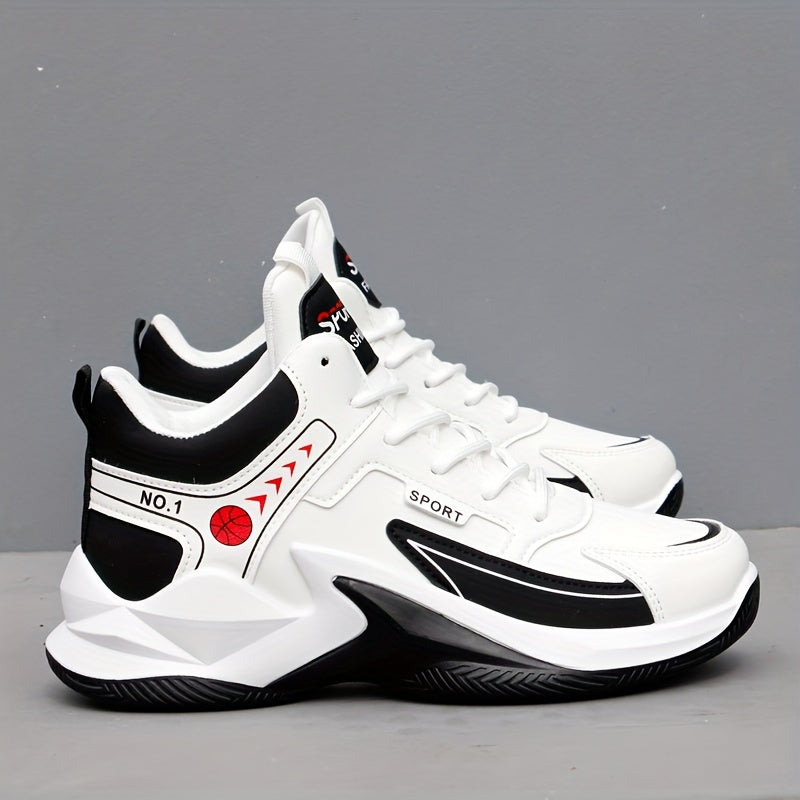 2023 Men's Lace-up Chunky Sneakers, Athletic Shoes, Shock Absorbing And Breathable Shoes For Running Basketball Workout Gym