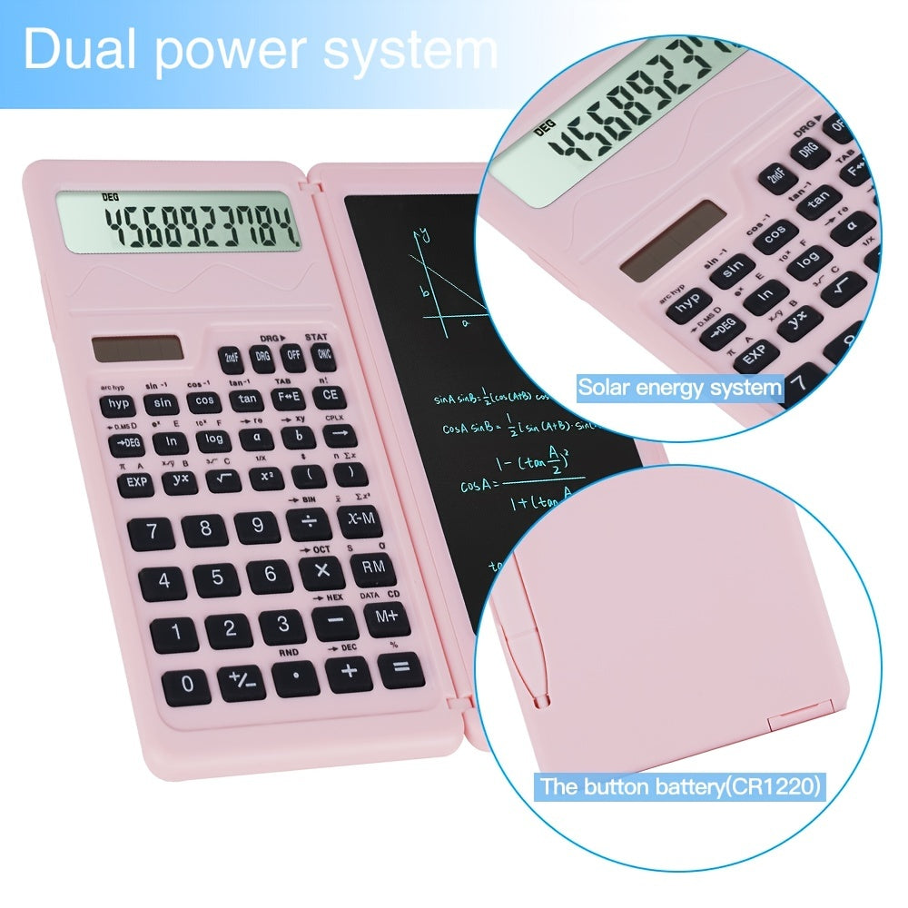 Solar Scientific Calculators,Multi-functional Pink Kawaii Calculator With Algebra, Trigonometry, And Calculus, Suitable For Students, Teachers, &Business Professionals, School Supplies (Pink)